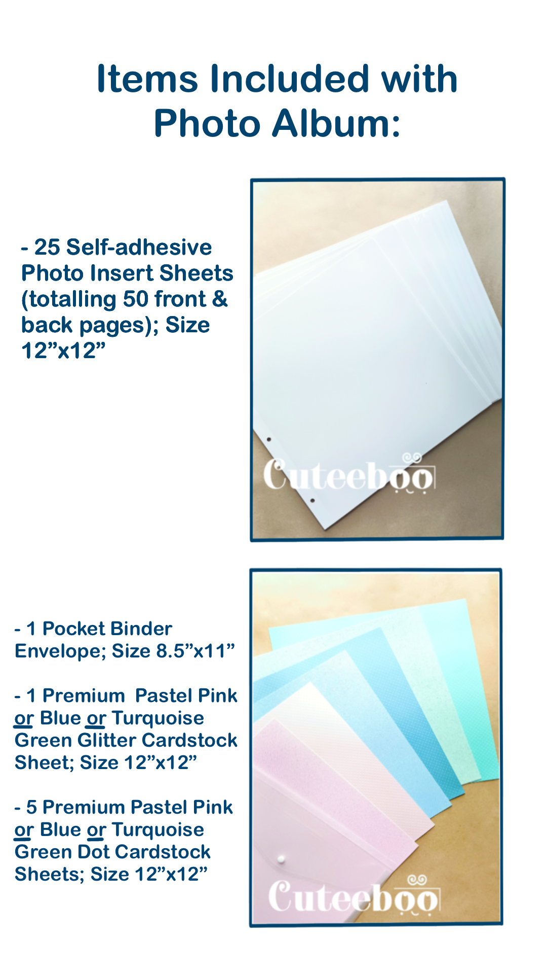 Personalized Baby's First 12 Months Large Wood Photo Album