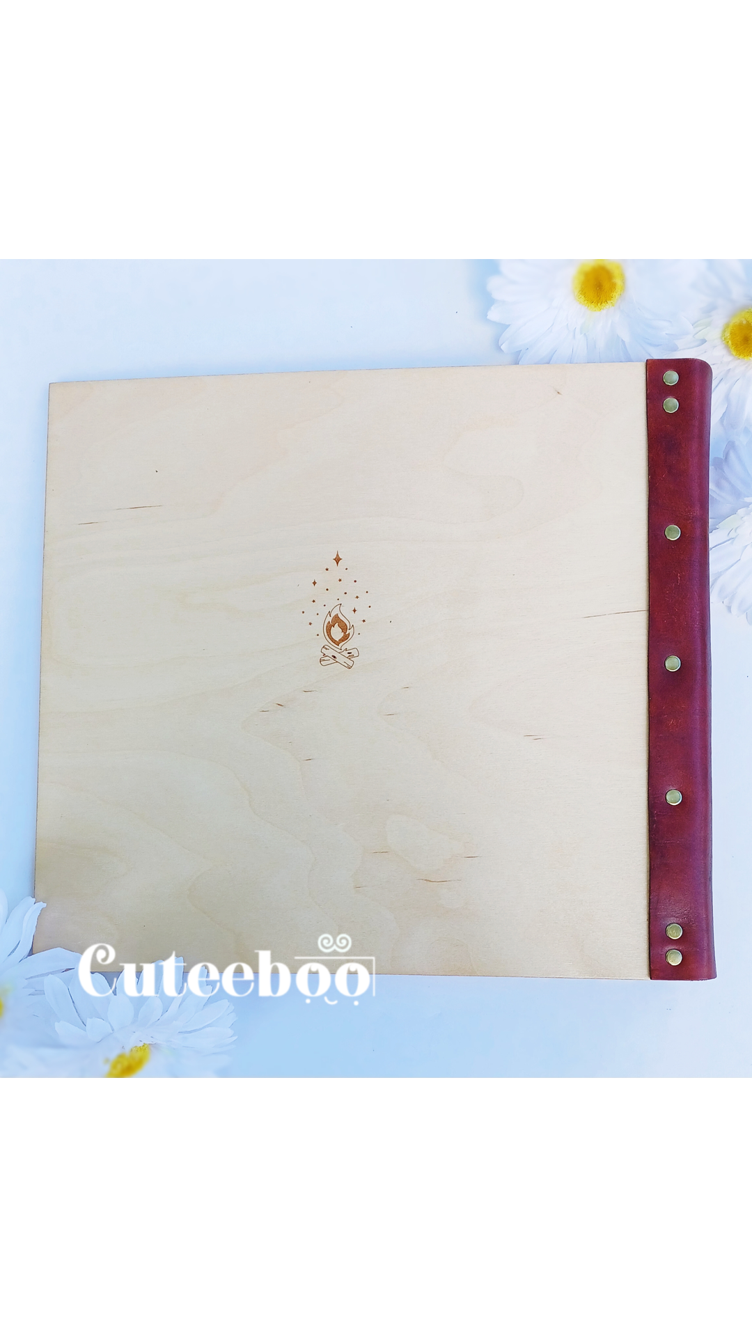 Personalized Camping Adventures Large Wood Photo Album