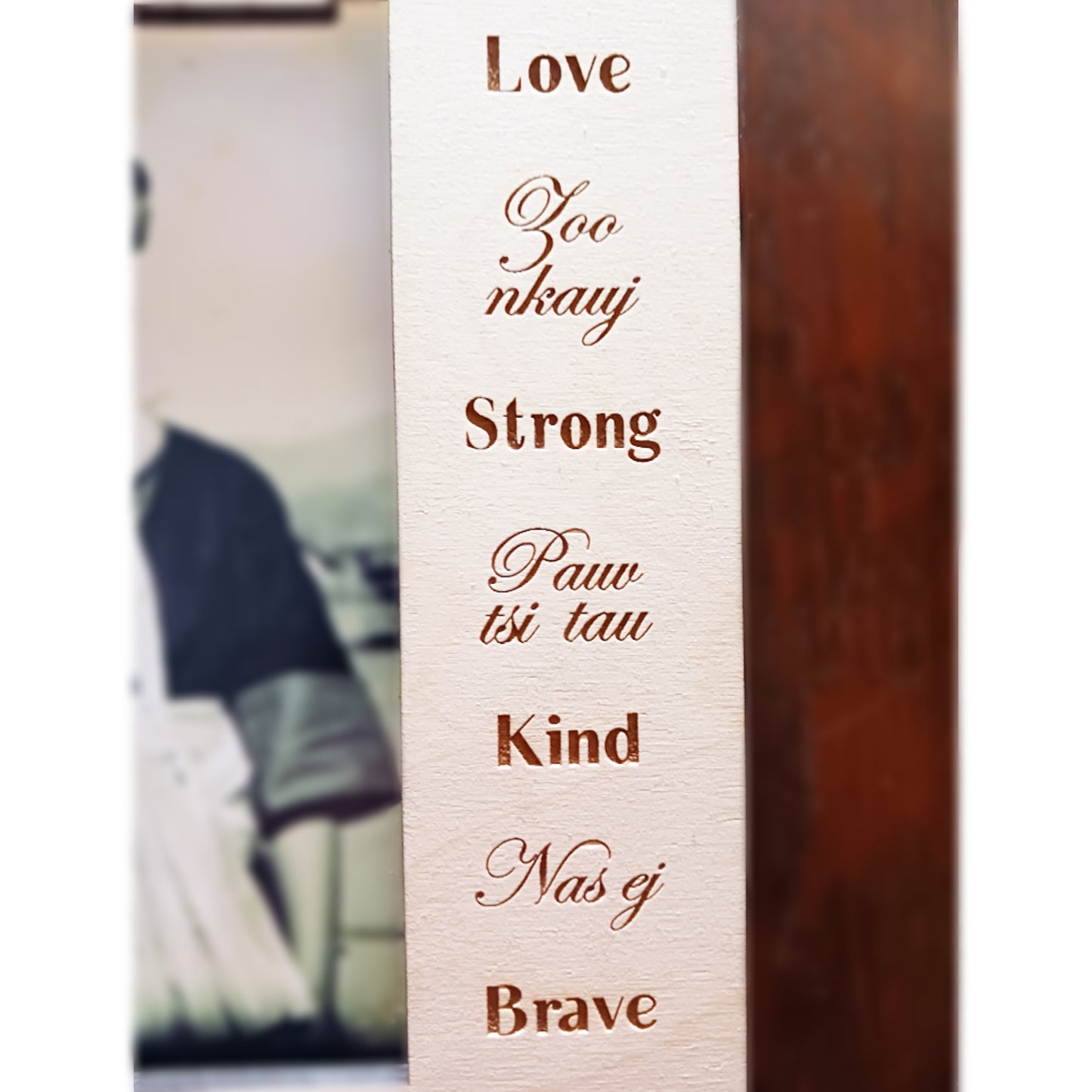 Personalized Hmong Mom Wood Picture Frame