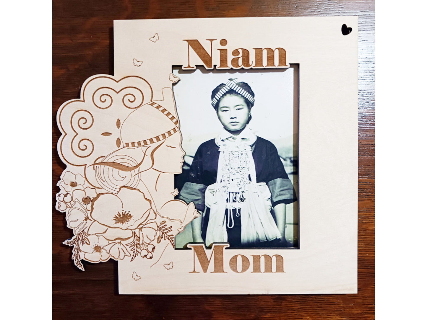 Personalized Hmong Mom Wood Picture Frame
