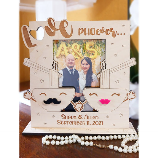 Personalized Love Phoever Wood Picture Frame
