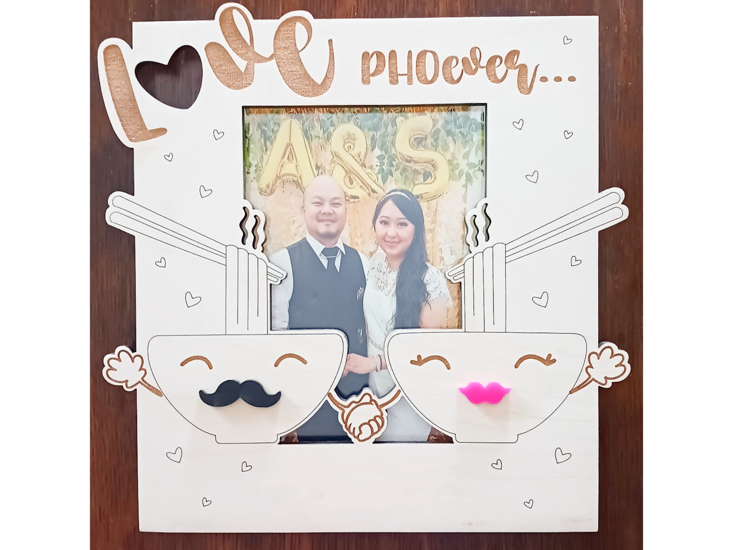 Personalized Love Phoever Wood Picture Frame