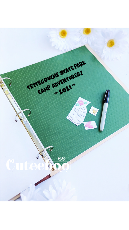 Personalized Camping Adventures Large Wood Photo Album