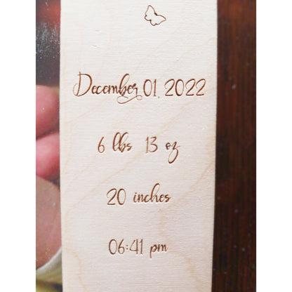 Personalized Welcome Baby Wood Picture Frame